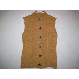 Charter Club Womens Sweater Size Petite Small Sleeveless Button Front